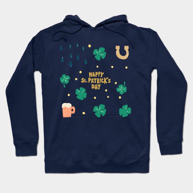 Happy St. Patrick's Day Hoodie by Nievazul